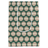 Moyen Sac Cadeau Baseball Vert (Dos)