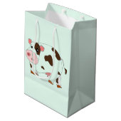 Moyen Sac cadeau bébé avec petite vache (Dos Angle)