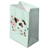 Moyen Sac cadeau bébé avec petite vache (Devant Angle)