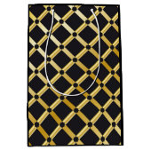 Moyen Sac cadeau Black & Gold Arabesque (Devant)