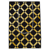 Moyen Sac cadeau Black & Gold Arabesque (Dos)