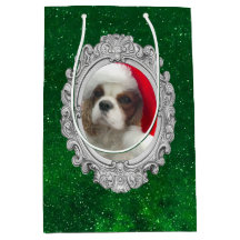 Sac cadeau Blenheim Père Noël Cavalier Spaniel 