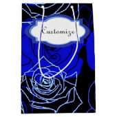 Moyen Sac cadeau bleu Rose inaccessible (Devant)