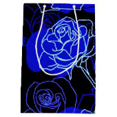 Moyen Sac cadeau bleu Rose inaccessible (Dos)