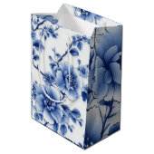 Moyen Sac cadeau Blue Bloom (Dos Angle)