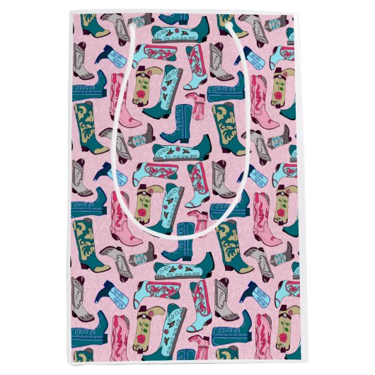 Moyen Sac Cadeau Bottes de Cowgirl (Devant)