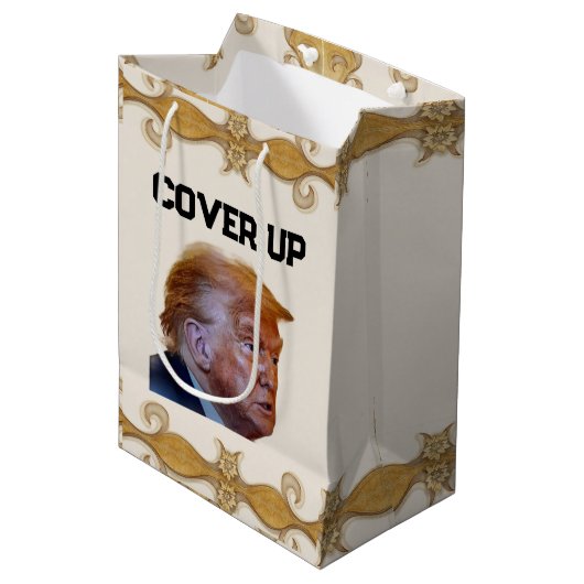 Moyen Sac Cadeau Cachez Trump (Devant Angle)