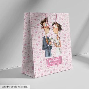 Moyen Sac cadeau cadeau de mariée personnalisée Drôle Ca