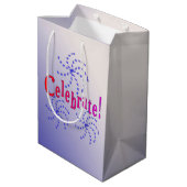 Moyen Sac cadeau - Célébrez avec Fireworks (Dos Angle)