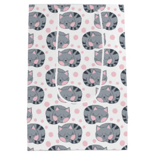 Moyen Sac cadeau chat endormi