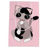 Moyen Sac Cadeau Chat Mignon (Dos)