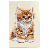 Moyen Sac Cadeau Chat Mignon (Devant)