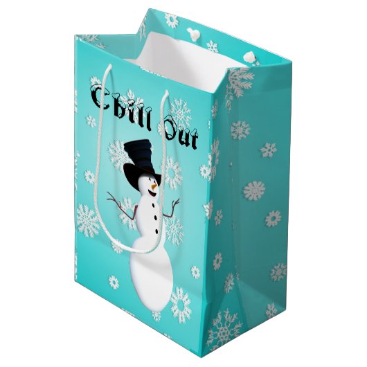 Moyen Sac cadeau Chill Out (Devant Angle)