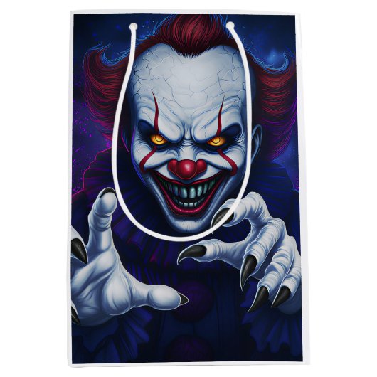 Moyen Sac Cadeau Clown Effrayant (Devant)