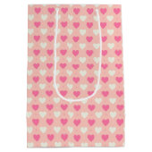 Moyen Sac cadeau Coeurs roses (Dos)