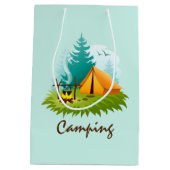 Moyen Sac cadeau Conception Camping Camping (Dos)