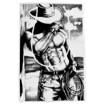 Sac Cadeau cool Pour Lui Art Cowboy Bodybuilder