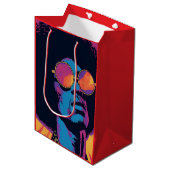 Moyen Sac cadeau cool/rétro (Devant Angle)