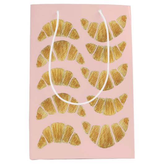 Moyen Sac cadeau Croissant Rose (Devant)