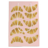 Moyen Sac cadeau Croissant Rose (Dos)