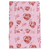 Moyen Sac cadeau Crystal Hearts (Devant)