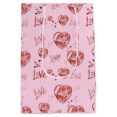 Moyen Sac cadeau Crystal Hearts (Dos)