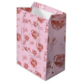 Moyen Sac cadeau Crystal Hearts (Dos Angle)