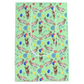 Moyen Sac cadeau d'anniversaire Âne en vert (Dos)