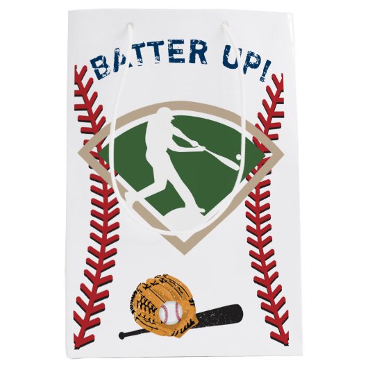 Moyen Sac cadeau d'anniversaire de baseball (Devant)