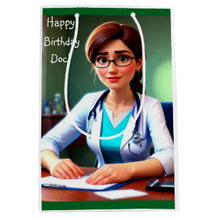 Moyen Sac cadeau d'anniversaire pour docteur