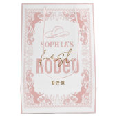 Moyen Sac cadeau d'anniversaire rose Premier Rodéo - Wes (Dos)