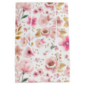 Moyen Sac cadeau de Baby shower rose pâle (Dos)