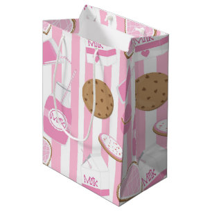 Moyen Sac cadeau de boulangerie rose pour filles Cookies