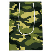 Moyen Sac cadeau de camouflage vert (Dos)