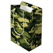 Moyen Sac cadeau de camouflage vert (Dos Angle)