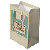 Moyen Sac cadeau de disquette d'ordinateur de messagerie (Dos Angle)