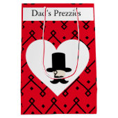 Moyen Sac cadeau de fête du père éditable de Gentleman (Dos)