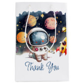 Moyen Sac cadeau de fête pour planètes de l'espace (Devant)