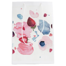 Sac cadeau de fruits à l'aquarelle