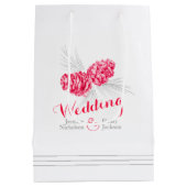 Moyen Sac cadeau de mariage en pin rouge (Dos)
