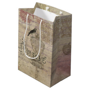 Moyen Sac cadeau de mariage vintage Paris shabby chic