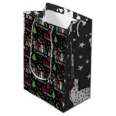 Moyen Sac cadeau de Noël (Devant Angle)