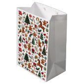 Moyen Sac cadeau de Noël amusant (Dos Angle)