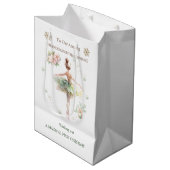 Moyen Sac cadeau de Noël Ballerina (Devant Angle)