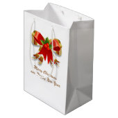 Moyen Sac cadeau de Noël Bow (Dos Angle)