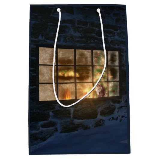 Moyen Sac cadeau de Noël Cwm (Devant)