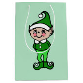 Moyen Sac cadeau de Noël Elf Retro (Devant)