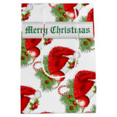 Moyen Sac cadeau de Noël Festive de Santa Hat (Dos)