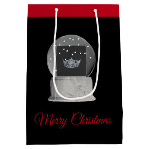 Moyen Sac cadeau de Noël Miss America Snow Globe