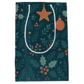 Moyen Sac cadeau de Noël moderne 2026 - Vacances tendanc (Devant)